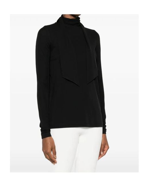 Totême Black Totême Long-Sleeved High-Neck Top