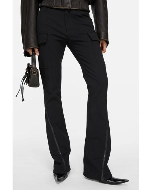 Acne Black Zipped-Pocket Trousers