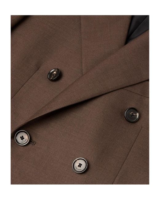 Loro Piana Brown Double-Breasted Blazer