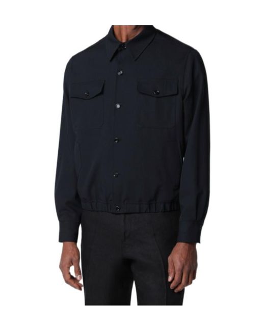 Lardini Blue Long-Sleeved Buttoned Jacket for men