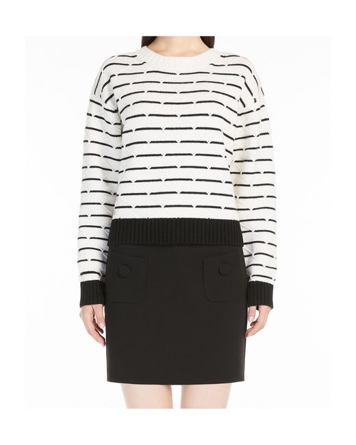 Max Mara White Boxy-Fit Wool And Cashmere Sweater