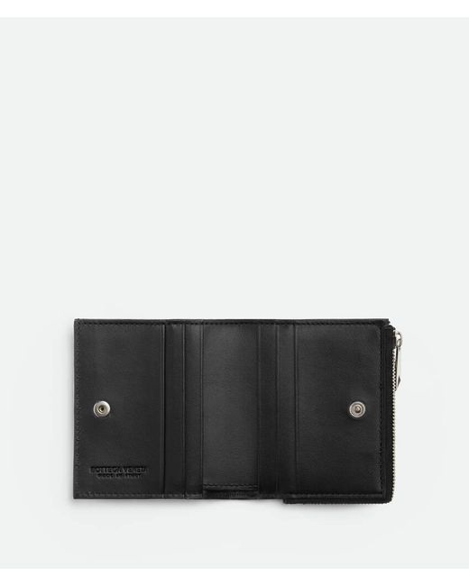 Bottega Veneta Black Zipped Fold-Over Wallet for men