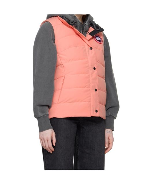 Canada Goose Pink Zippered Down Vest