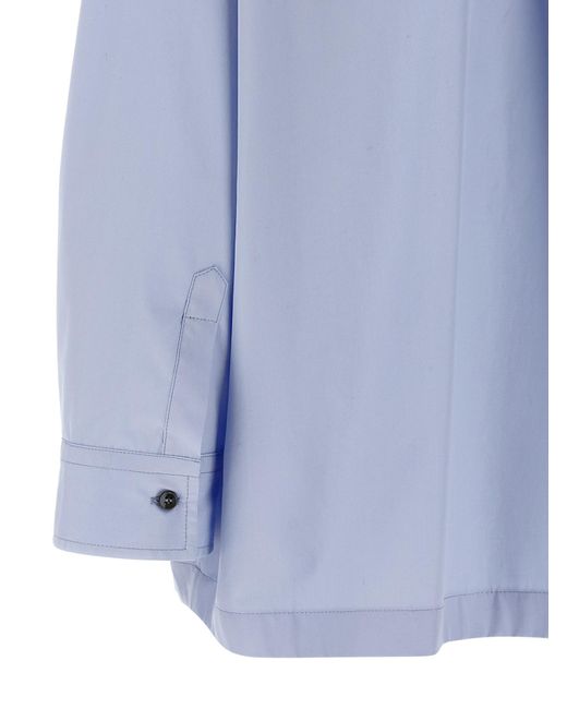 Brunello Cucinelli Blue Chest Pocket Shirt