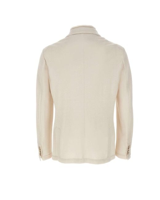 Eleventy White Detachable Bib Blazer for men