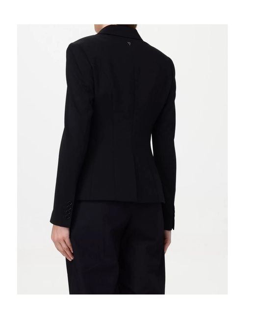 Dondup Black Single-Breasted Blazer