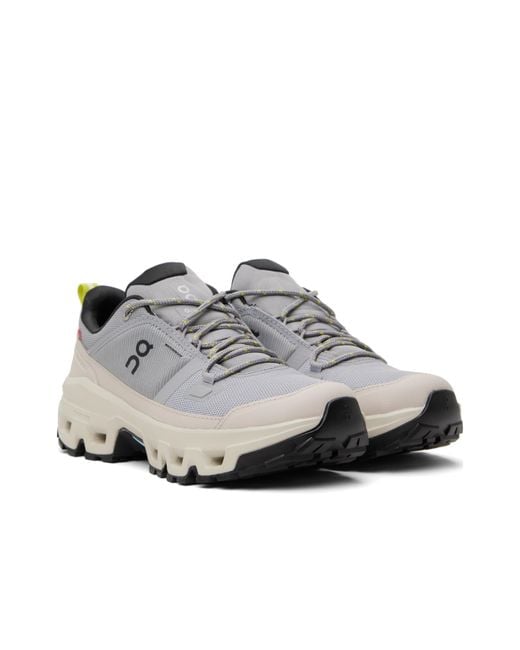 On Shoes Gray Cloudrock Low Wp Sneakers