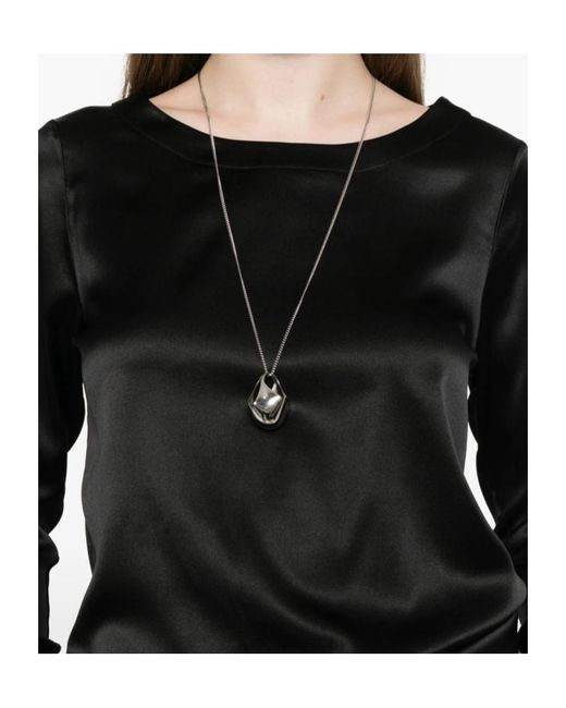 Mazzarelli Black Angie Long-Sleeve Top
