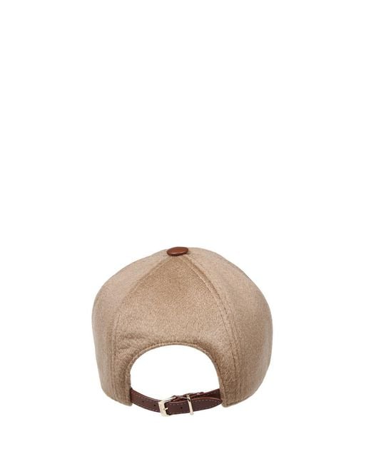 Max Mara Natural Felted Initial Cashmere Cap