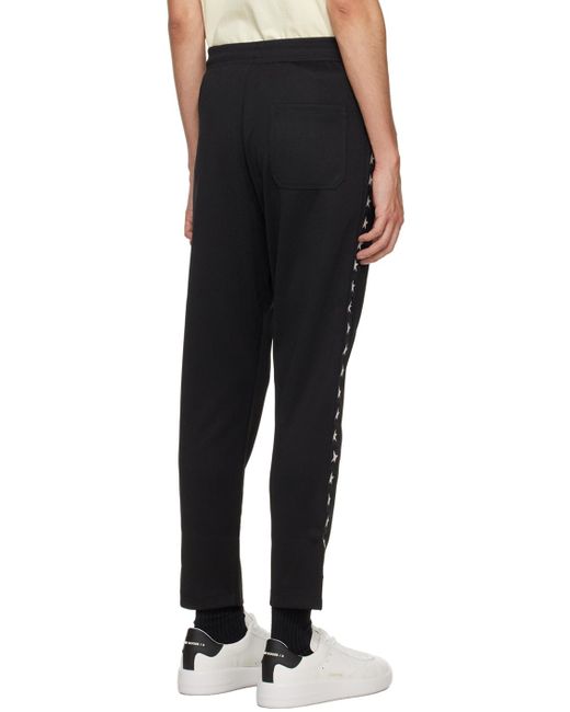 Golden Goose Deluxe Brand Black Logo Star Pattern Sweatpants for men