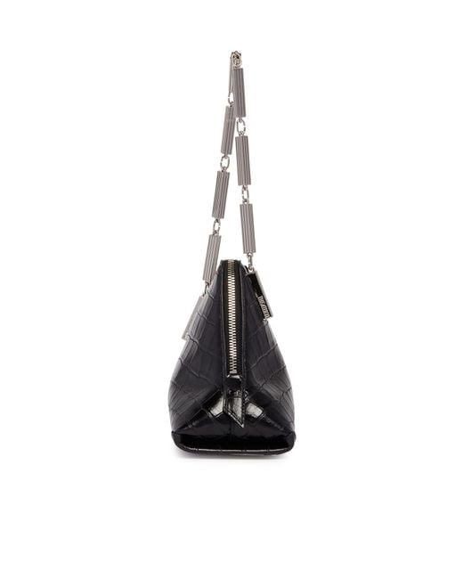 The Attico Black The La Scala Textured Clutch Bag