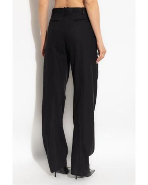 Versace Black Medusa-Button Panel Trousers