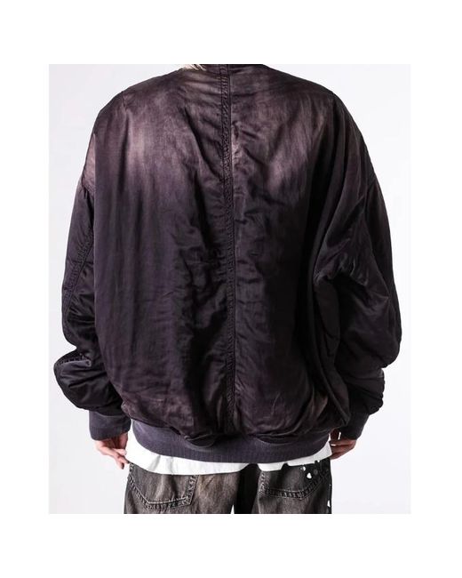 Maison Mihara Yasuhiro Black Aged Flight Zip-Up Jacket for men