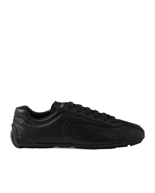 Prada Black Montecarlo Re-Edition 2005 Antiqued Nappa Leather Sneakers for men
