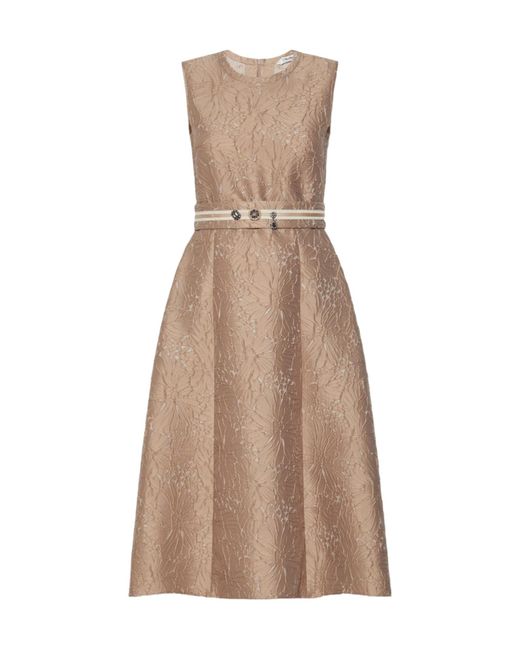 Max Mara Natural Round Neck Sleeveless Dress