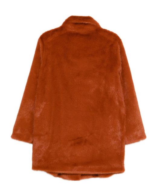 Paul Smith Brown Ps Faux Fur Jacket