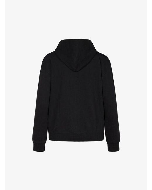 Givenchy Black Embroidered Logo Hooded Sweatshirt