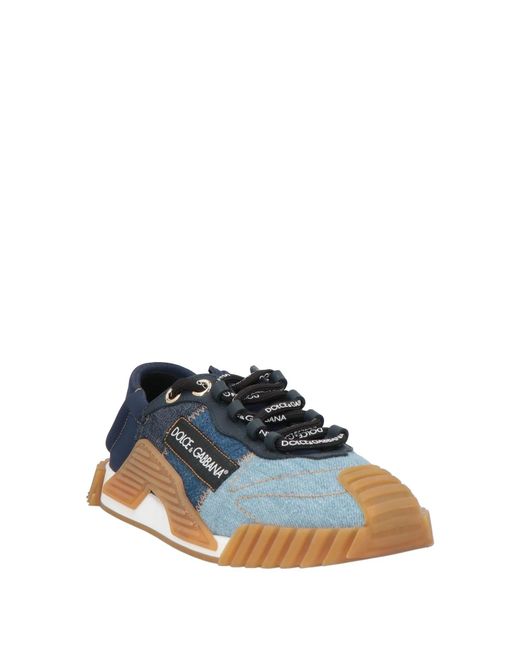 Dolce & Gabbana Blue Denim Panel Sneakers