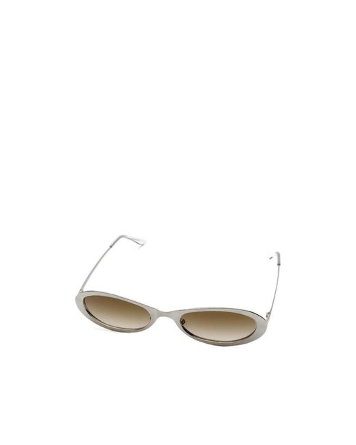 Our Legacy White Oval Frame Sunglasses for men