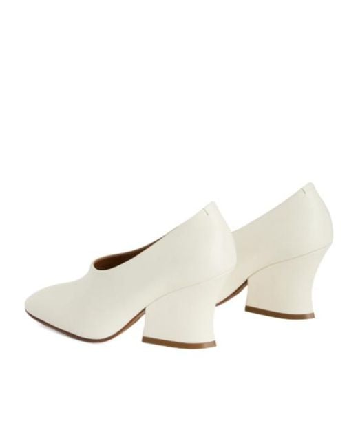 Jil Sander White Slip-On Pumps