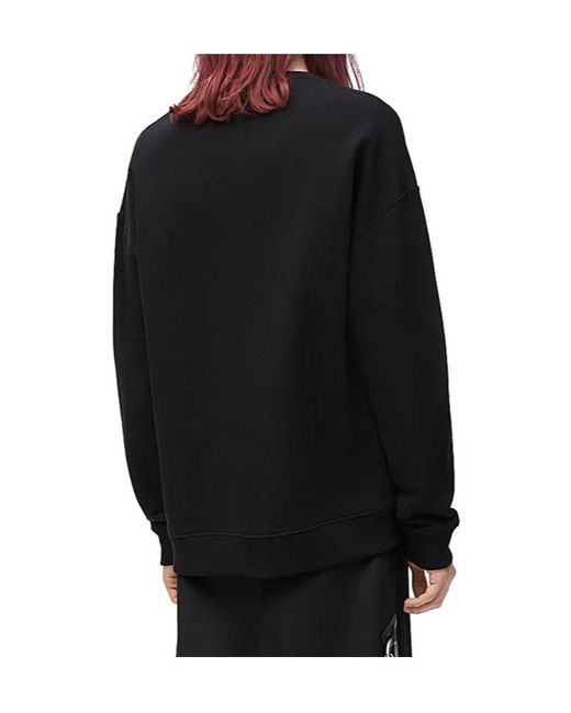 Loewe Black Logo Embroidered Crewneck Sweatshirt for men