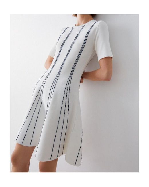Liu Jo White Stitched Dress