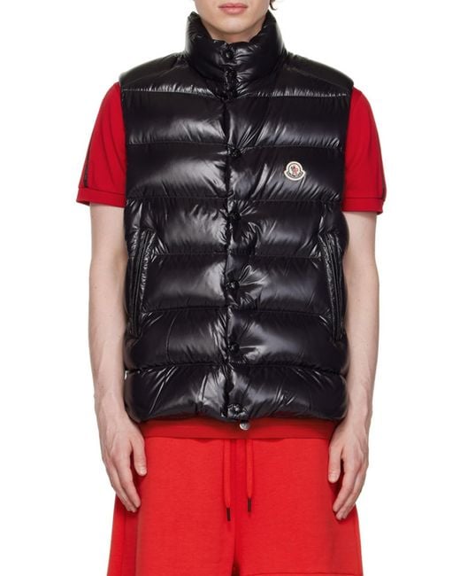 Moncler Black Tibb High-Neck Zip-Up Padded Gilet for men