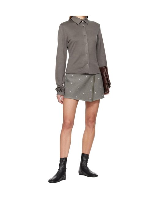 Rier Gray Walker Mini Skirt