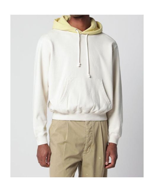 Auralee Gray Drawstring Hooded Sweatshirt for men