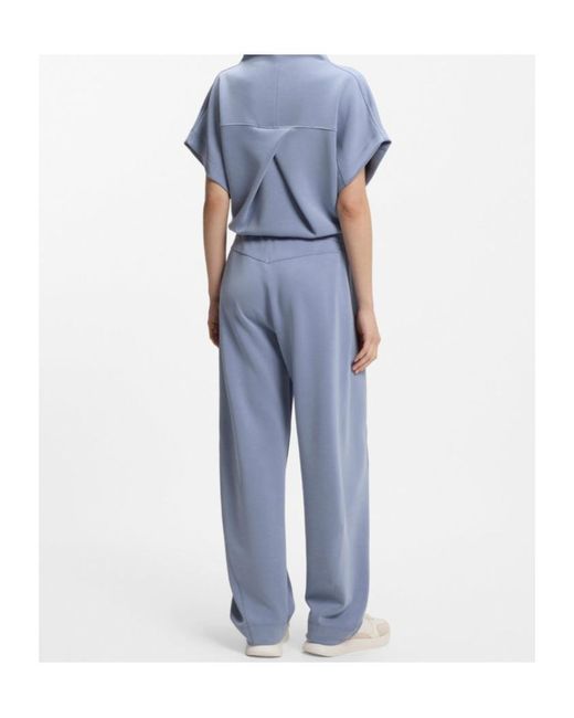 Boss Blue Elasticated-Waistband Track Pants