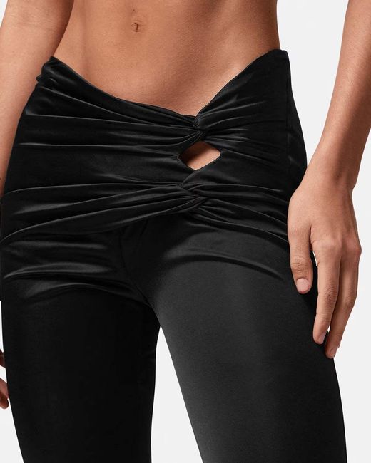 Versace Black X Dua Lipa Knotted Flared Trousers