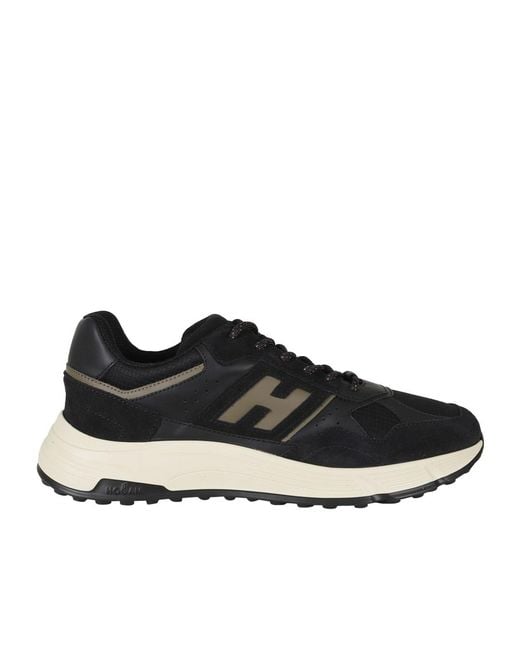 Hogan Black Round-Toe Sneakers for men