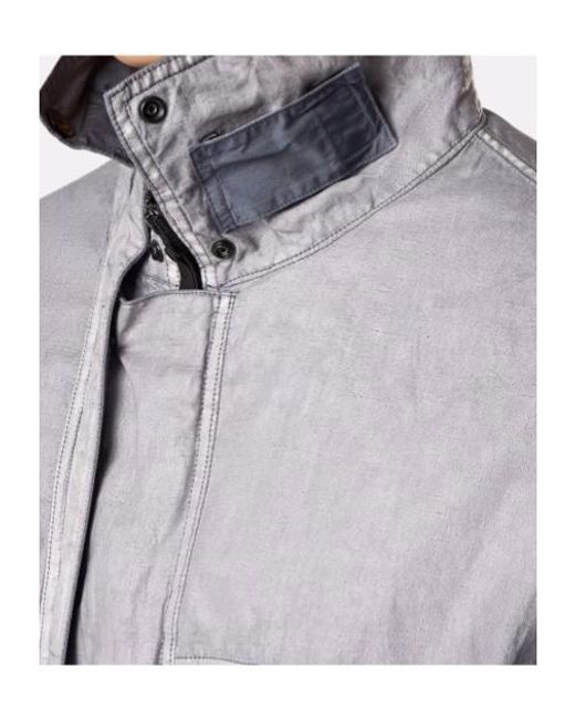 Stone Island Gray Raw Plated-Ovd Jacket for men
