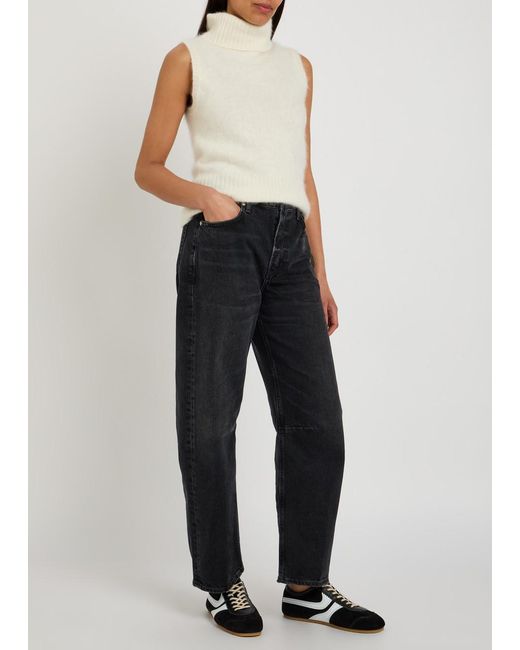 Citizens of Humanity Black Miro Barrel-Leg Jeans