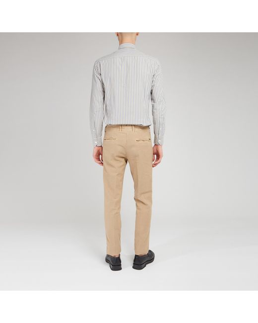 Salvatore Piccolo White Striped Long-Sleeved Shirt for men
