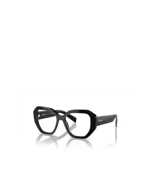 Prada White Eyewear Irregular-Frame Glasses
