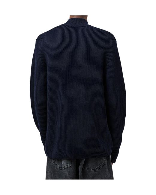 Dolce & Gabbana Blue Zipped Knitted Top for men
