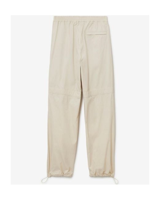 Burberry White Straight-Leg Drawstring-Hem Trousers for men