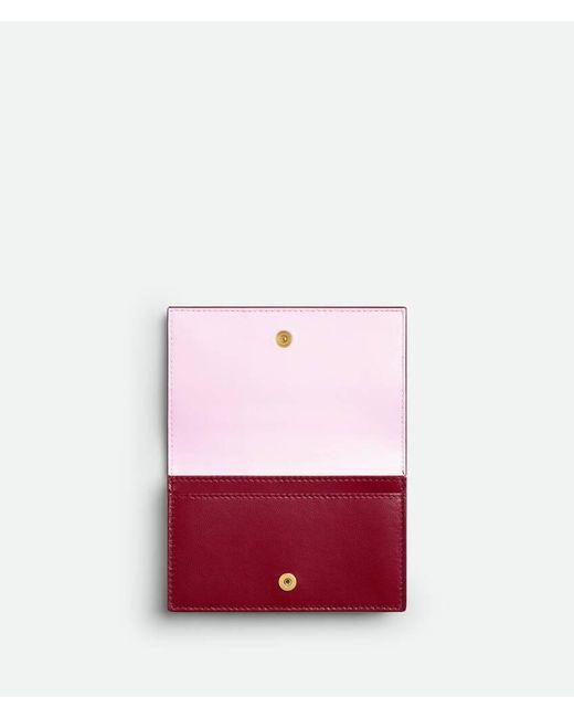 Bottega Veneta Red Cassette Business Card Case