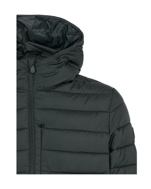 Save The Duck Green Hooded Puffer Jacket for men