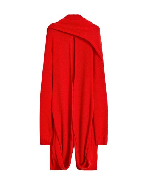 Sportmax Red Cut-Out Long-Sleeve Maxi Dress