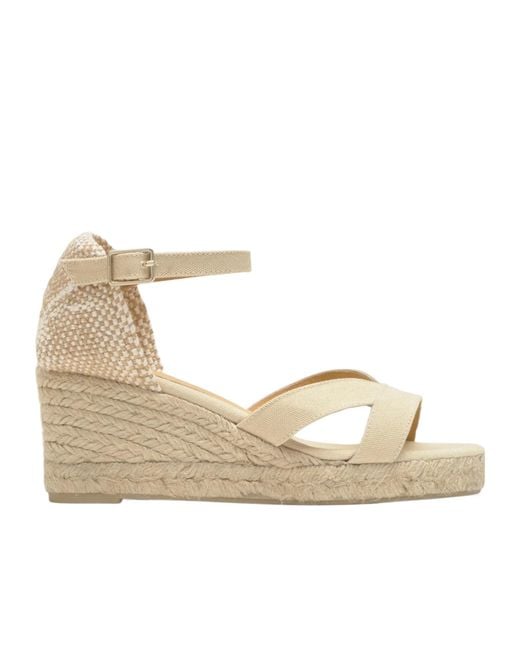 Castaner Natural Castañer Bruna Ankle-Strap Wedge Sandals