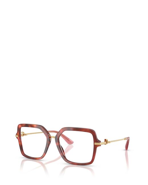 Dolce & Gabbana White Eyewear Square Frame Glasses