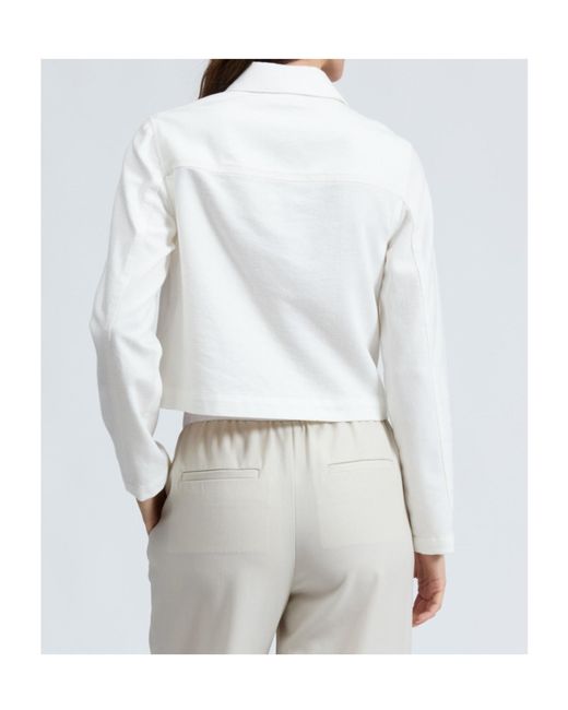 Rag & Bone White Long-Sleeved Casual Jacket