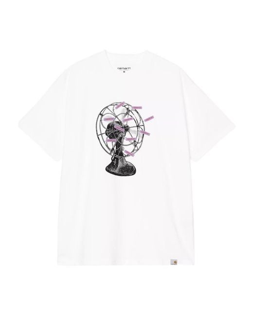 Carhartt White Fan Graphic-Print T-Shirt for men