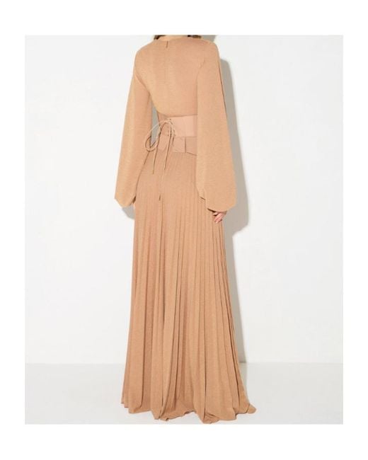 Elisabetta Franchi Natural Carpet Dress