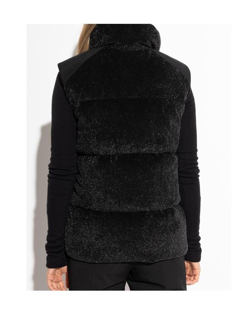 Moncler Black Lurex Thread Down Vest