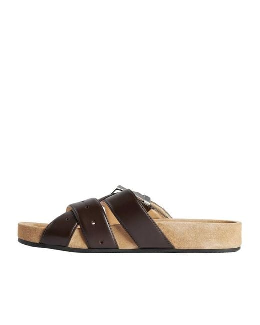 Balenciaga Brown Belt Mules for men