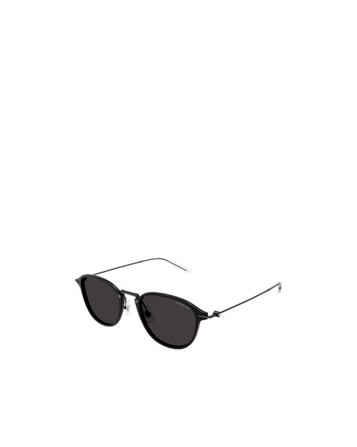 Montblanc White Eyewear Oval Frame Sunglasses for men