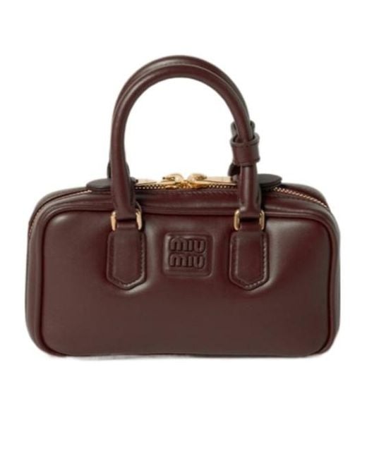 Miu Miu Brown Arcadie Leather Mini-Bag